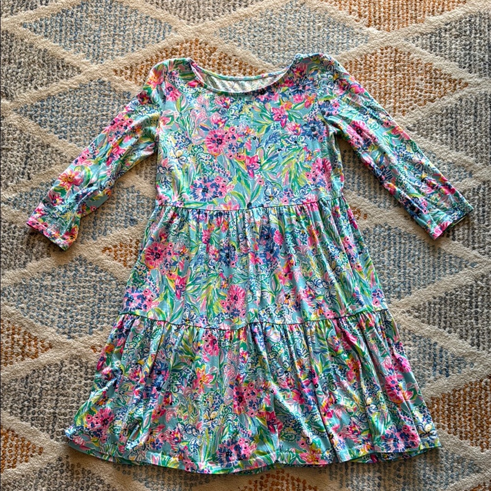 Lilly Pulitzer Floral Tiered Swing mini dress  XXS